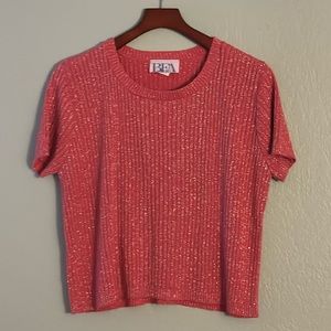 BFA CLASSICS Glitter Sparkle Short Sleeve Sweater XLP